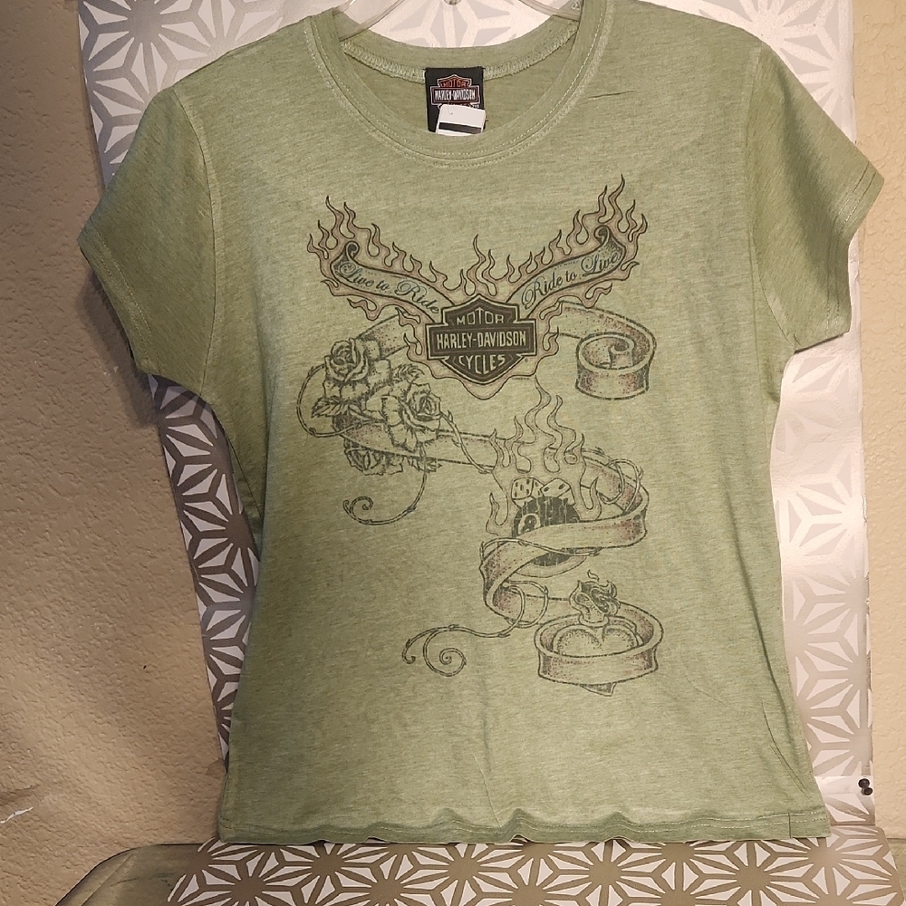 Harley-Davidson Green Short Sleeve Tee